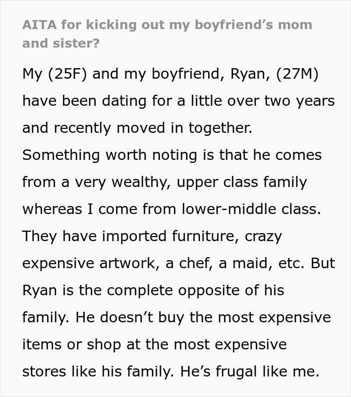 Man&rsquo;s Mom And Sis Visit His Home And Start Going Through GF's Personal Stuff, She Loses It