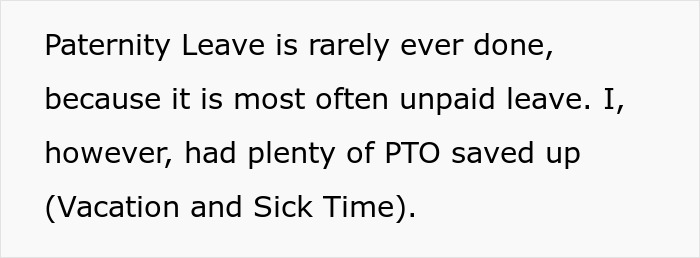 Boss Regrets Not Giving New Dad 1 Week Off After He Says He'll Be Taking 12