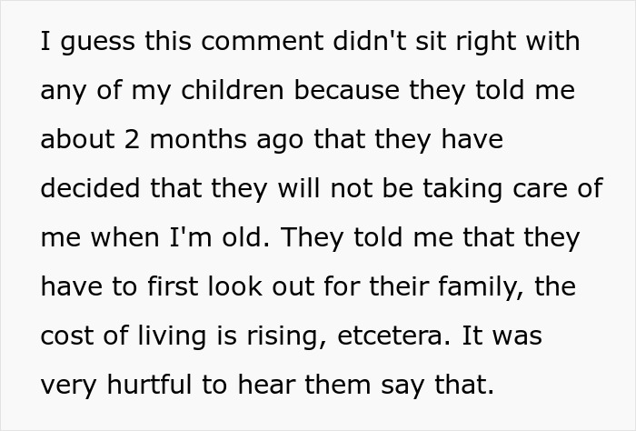 Text excerpt about children refusing to follow traditions leading to a dad accused of robbing kids of inheritance online.