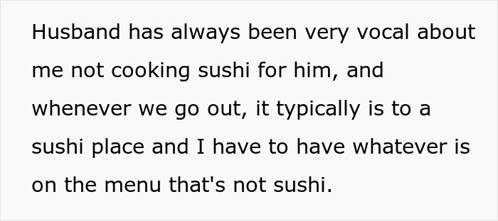 &ldquo;You&rsquo;d Finally See My Point&rdquo;: Wife Maliciously Complies With Husband&rsquo;s Sushi Demand