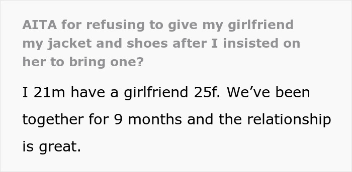 Man Cuts A Date Short After Realizing His GF Kept &ldquo;Forgetting&rdquo; Her Jacket On Purpose