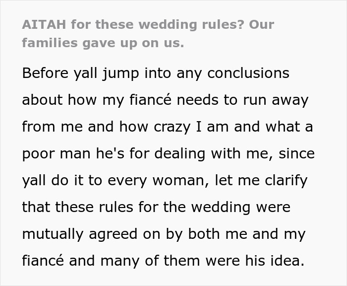 Woman Sends Her Wedding Guests A List Of Rules She Wants Them To Follow, And Many Start Canceling