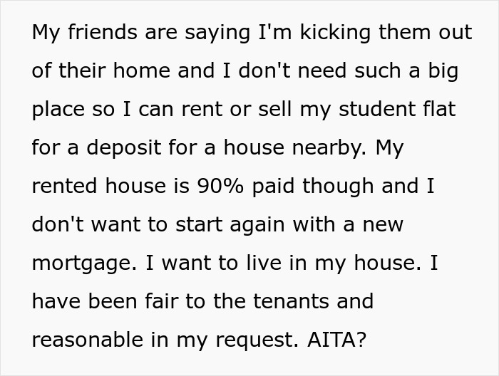 Woman Called Selfish For Wanting To Come Back To Her Own House After Renting It For 14 Years