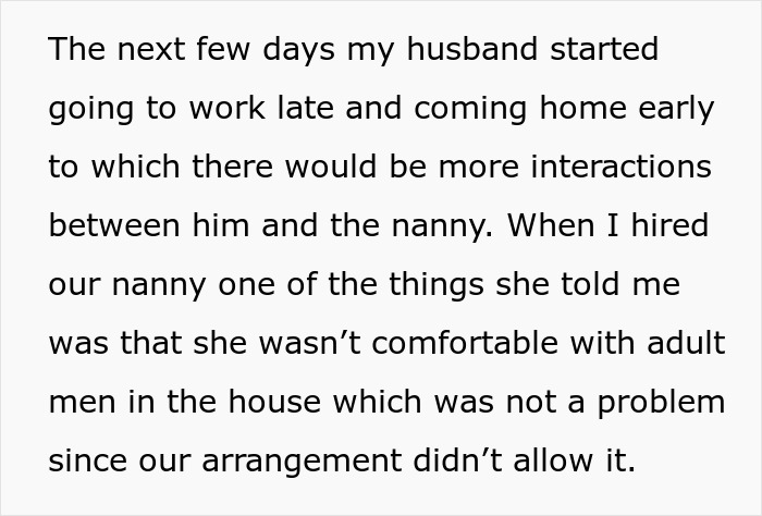 Nanny Quits Job After Husband Sees Her Naked And Doesn't Leave Her Alone