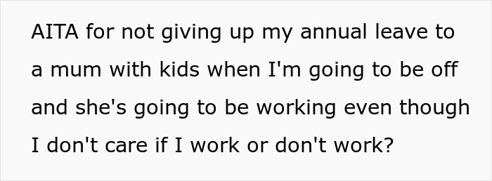 Internet Turns On Woman Who Refused To Swap Christmas Leave With Mom For No Reason Internet Turns On Woman Who Refused To Swap Christmas Leave With Mom For No Reason