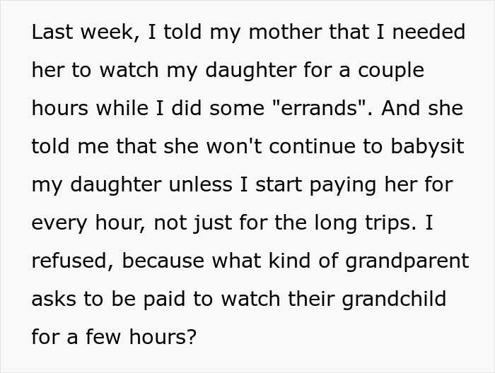 Grandma Refuses To Babysit For Free, Her Daughter Goes Online To Vent