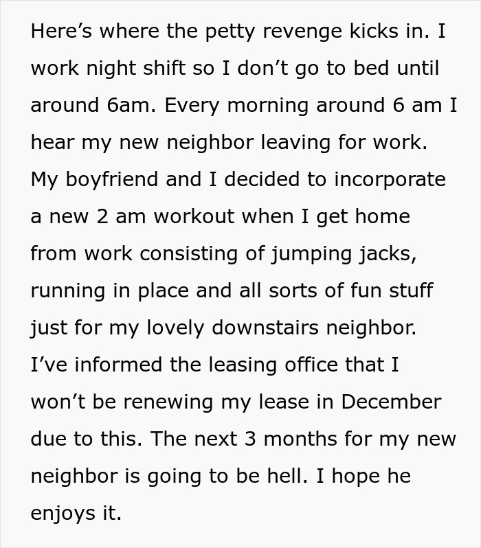 Woman Wreaks Petty Revenge On New Neighbors Who Keep Slandering Her To The Property Manager Woman Wreaks Petty Revenge On New Neighbors Who Keep Slandering Her To The Property Manager