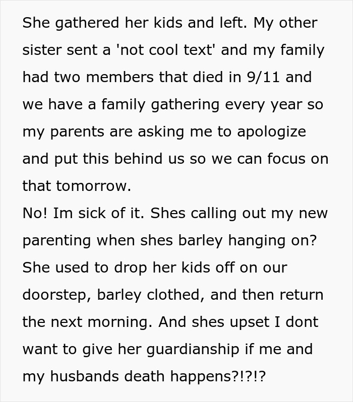 Woman Bluntly Tells Sister Why She Can’t Trust Her With Her Baby, Sister Storms Out Woman Bluntly Tells Sister Why She Can’t Trust Her With Her Baby, Sister Storms Out