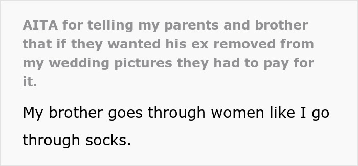 Sister Warns Bro About His GF Being In Family Wedding Pics, He Doesn&rsquo;t Listen And Suffers For It