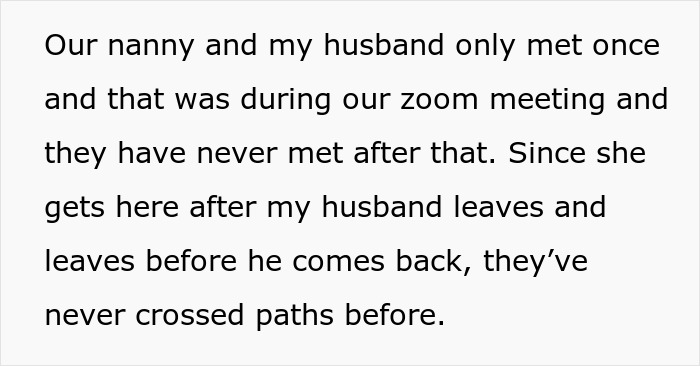 Nanny Quits Job After Husband Sees Her Naked And Doesn't Leave Her Alone