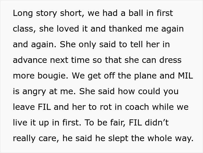 Guy&rsquo;s Sweet Surprise For His GF Turns Sour After MIL Gets Mad For Being Excluded From 1st Class