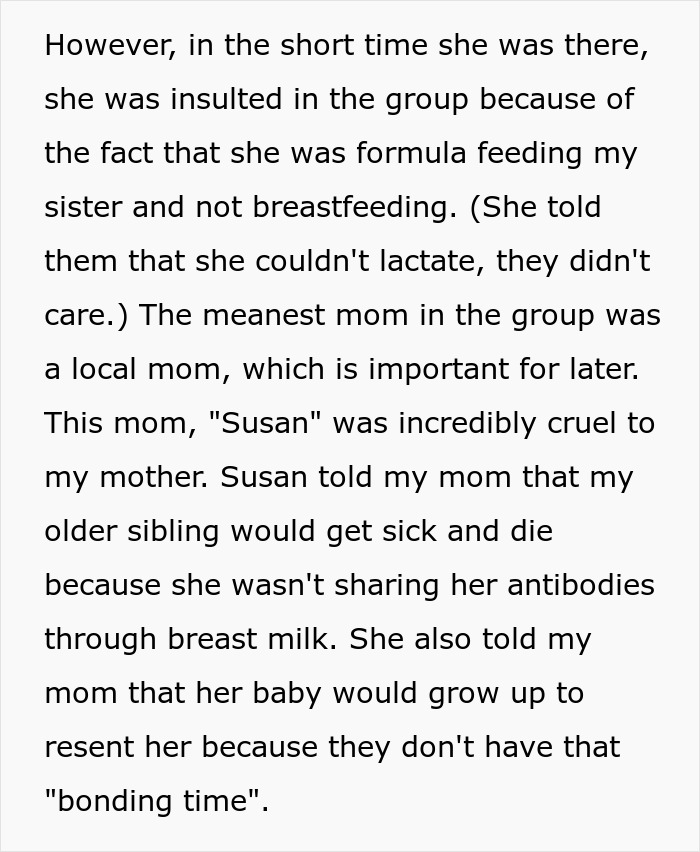 Woman Gets Blasted For Formula Feeding Her Kids By Local Mom, Years Later Gets Petty Revenge