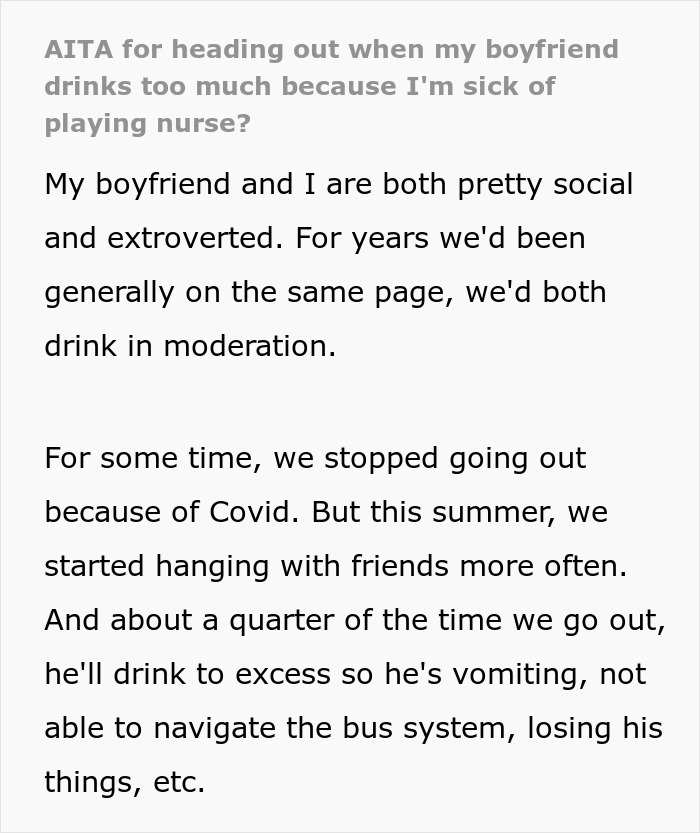 Woman Has Had Enough Of Her BF Repeatedly Drinking Too Much, She Leaves Him To Handle It Alone Woman Has Had Enough Of Her BF Repeatedly Drinking Too Much, She Leaves Him To Handle It Alone