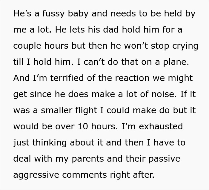 Woman Infuriates Her Parents By Not Going On A 10-Hour Flight So They Can See Their Grandbaby