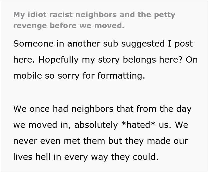 Couple Assumes New Neighbors Are Mexican, Makes Their Lives Hell Until The Day They Lose Patience