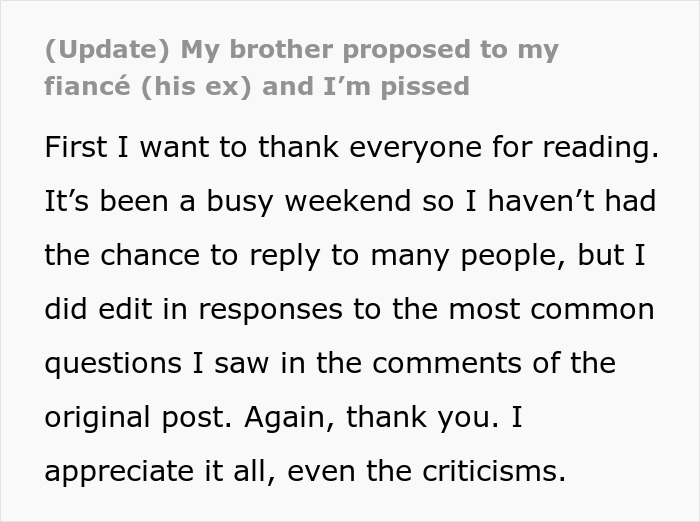 Woman Stunned Into Silence After Fianc&eacute;&rsquo;s Brother Drops Down On One Knee And Proposes To Her