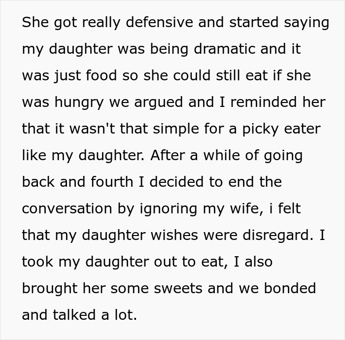 Man Discovers Wife Purposefully Cooks Meals Daughter Won&rsquo;t Eat, Decides On Divorce