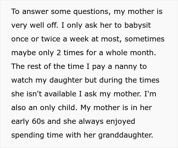 Grandma Refuses To Babysit For Free, Her Daughter Goes Online To Vent