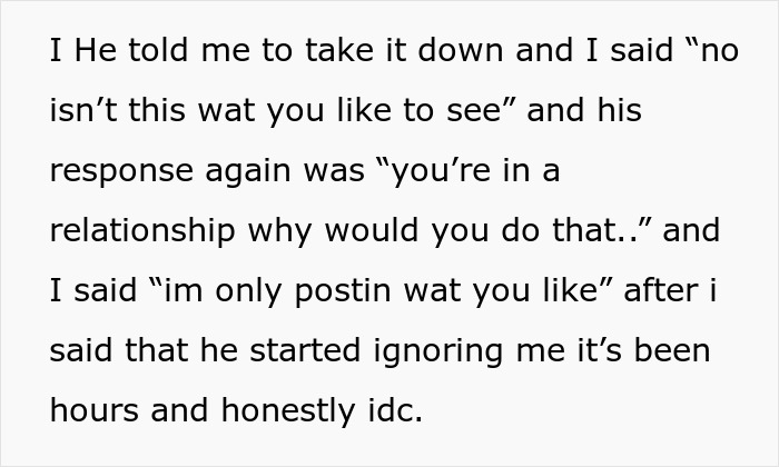 BF Brushed Off GF Feeling Uncomfortable With Him Liking Half-Naked Pics Online, So She Posted One