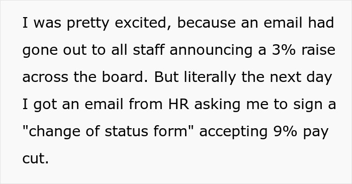 Nonprofit Makes a Mistake By Offering This Employee A 9% Pay Cut While Others Enjoy Their 3% Raises