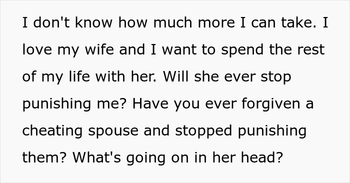Cheating Husband Gets Caught, Wife Proposes Open Marriage And Now He "Lives In Agony" Every Day