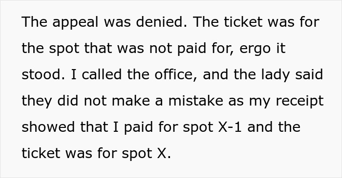 Woman Gets Parking Ticket Despite Paying For Spot, Uses The Same Backward Logic To Fight It