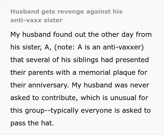Anti-Vax Woman Tries To Con Her Brother, He Responds With Brilliant Petty Revenge Anti-Vax Woman Tries To Con Her Brother, He Responds With Brilliant Petty Revenge