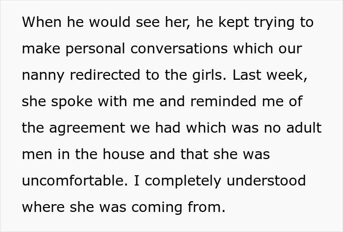 Nanny Quits Job After Husband Sees Her Naked And Doesn't Leave Her Alone