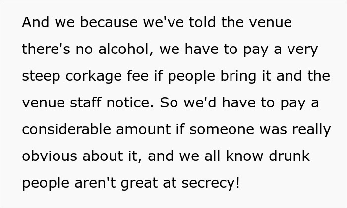 Bride Wants To Keep The Reasoning Behind Alcohol-Free Wedding Secret, Friends Put Her Under Fire Bride Wants To Keep The Reasoning Behind Alcohol-Free Wedding Secret, Friends Put Her Under Fire