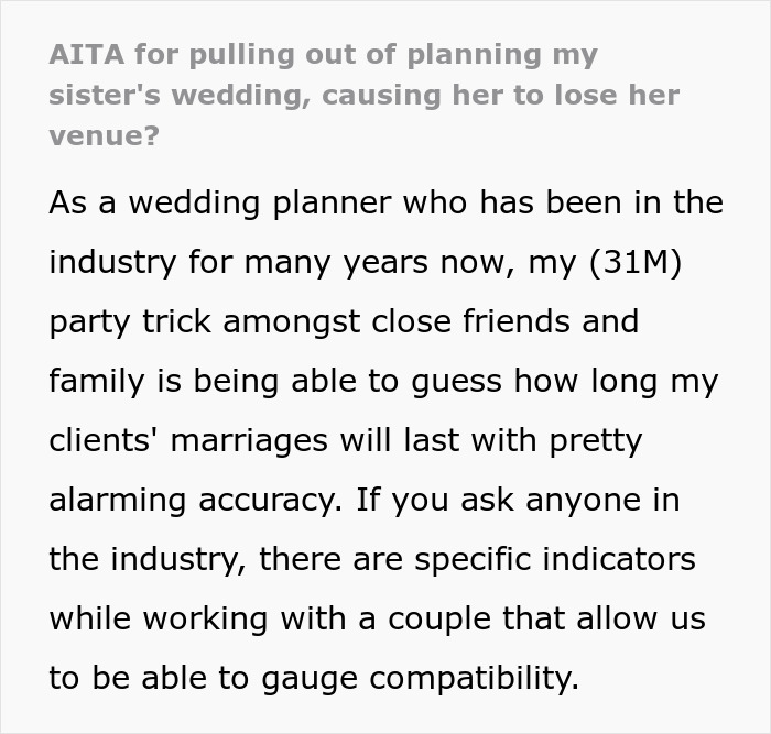 Guy Pulls Out From Sister&rsquo;s Wedding Planning After Innocent Party Trick Ruins Their Relationship