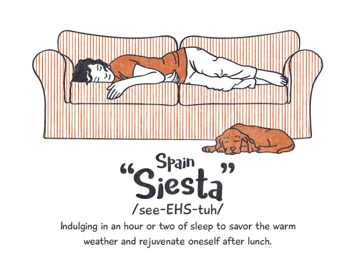 A girl taking a nap on her couch with her dog nearby