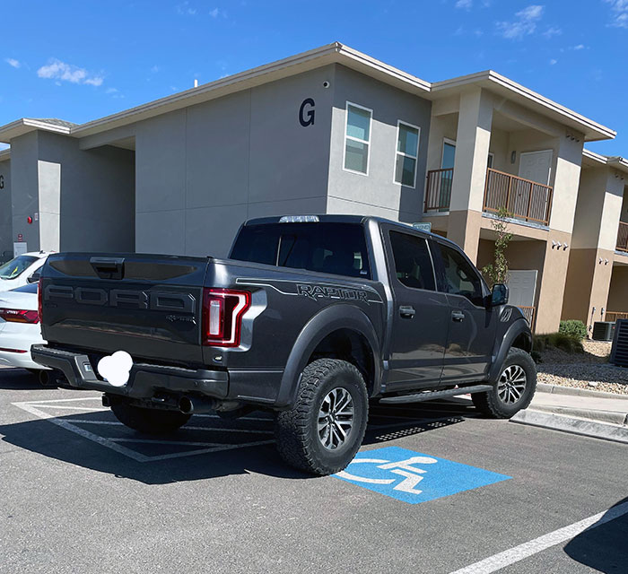 Neighbor Keeps Parking In The Handicapped Parking Spot. Even After Several Warnings From Management