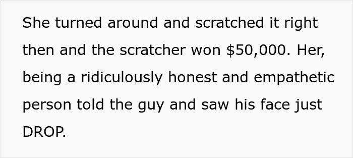 Woman Furious That Friend Received Scratchcard As A Tip But Returned It, Despite It Winning $50k