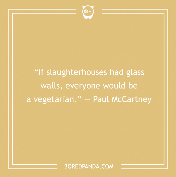Paul McCartney quote about animal rights