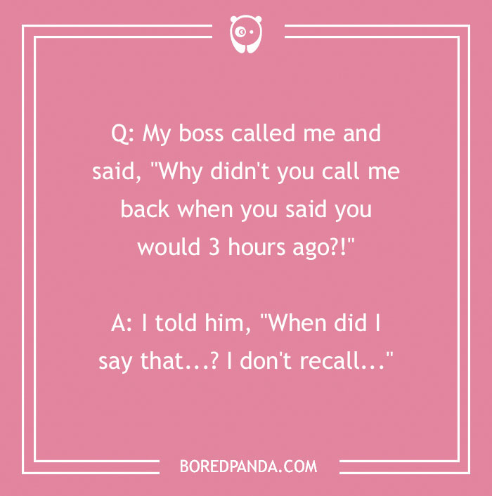 Classic boss energy right there