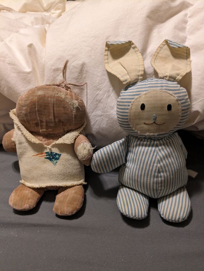 Identical 40 Year Old Bunnies. One Loved A Bit More!