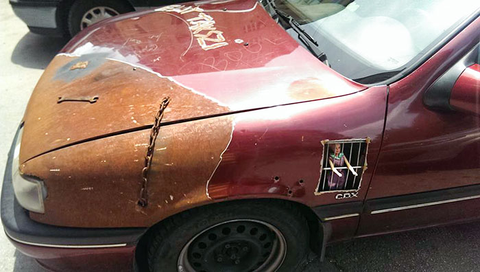 This Car Has A Barbie Doll In A Cage