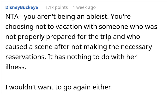 Woman Refuses To Repeat Trip With Disabled Friend, Gets Called An "Ableist"