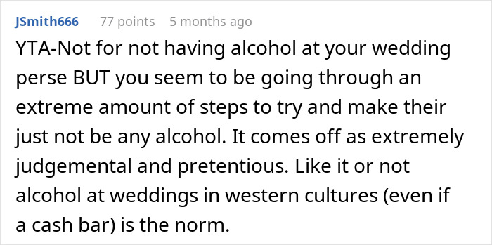 Bride Wants To Keep The Reasoning Behind Alcohol-Free Wedding Secret, Friends Put Her Under Fire Bride Wants To Keep The Reasoning Behind Alcohol-Free Wedding Secret, Friends Put Her Under Fire