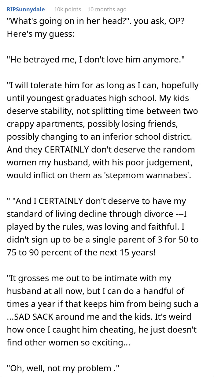 Cheating Husband Gets Caught, Wife Proposes Open Marriage And Now He "Lives In Agony" Every Day