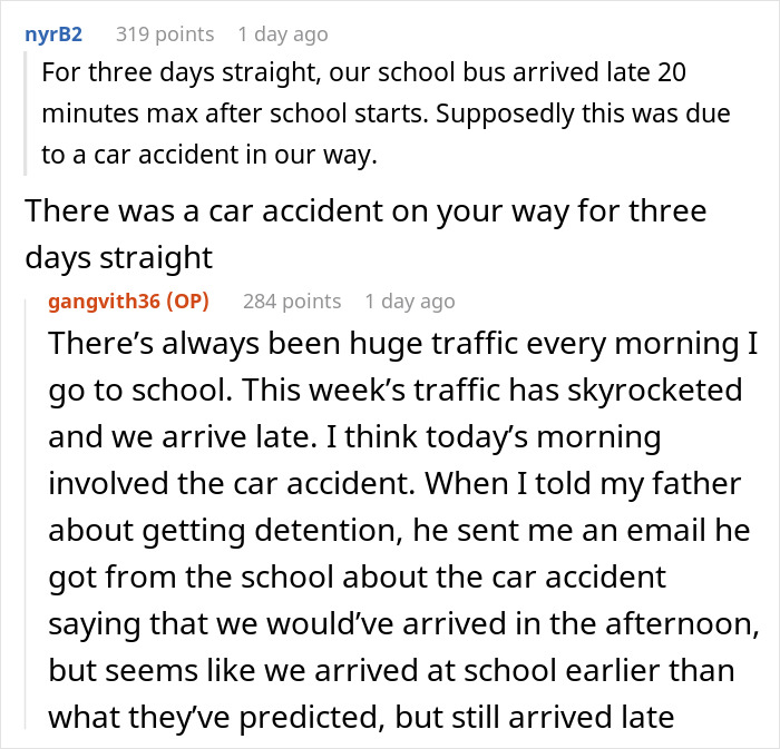Student Mad Over 5 Days Of Detention After Their School Bus Is Late And They &ldquo;Fail&rdquo; To Report It