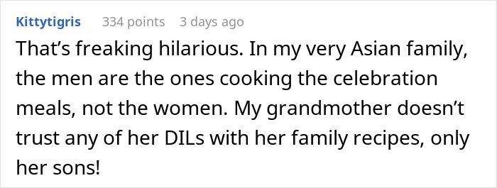 Woman Maliciously Complies With Her MIL And Chills With Men Instead Of Helping Out In The Kitchen
