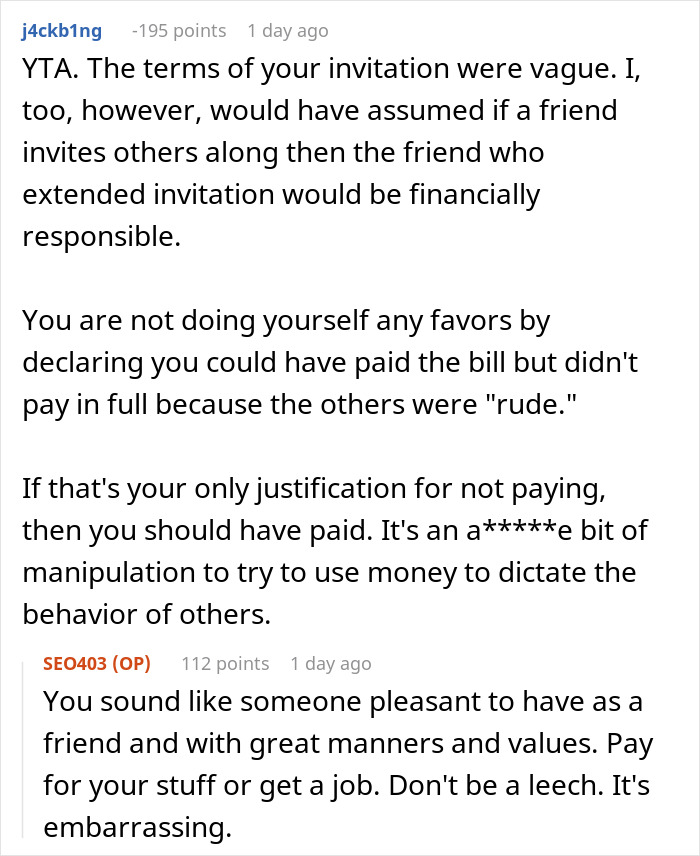 Man Refuses To Pay $825 Bill After Friend&rsquo;s Guests Go Crazy With Ordering