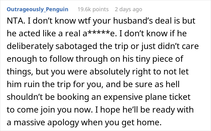 Guy Has One Job Before A Vacation With Wife, She Ditches Him When He Fails To Do It