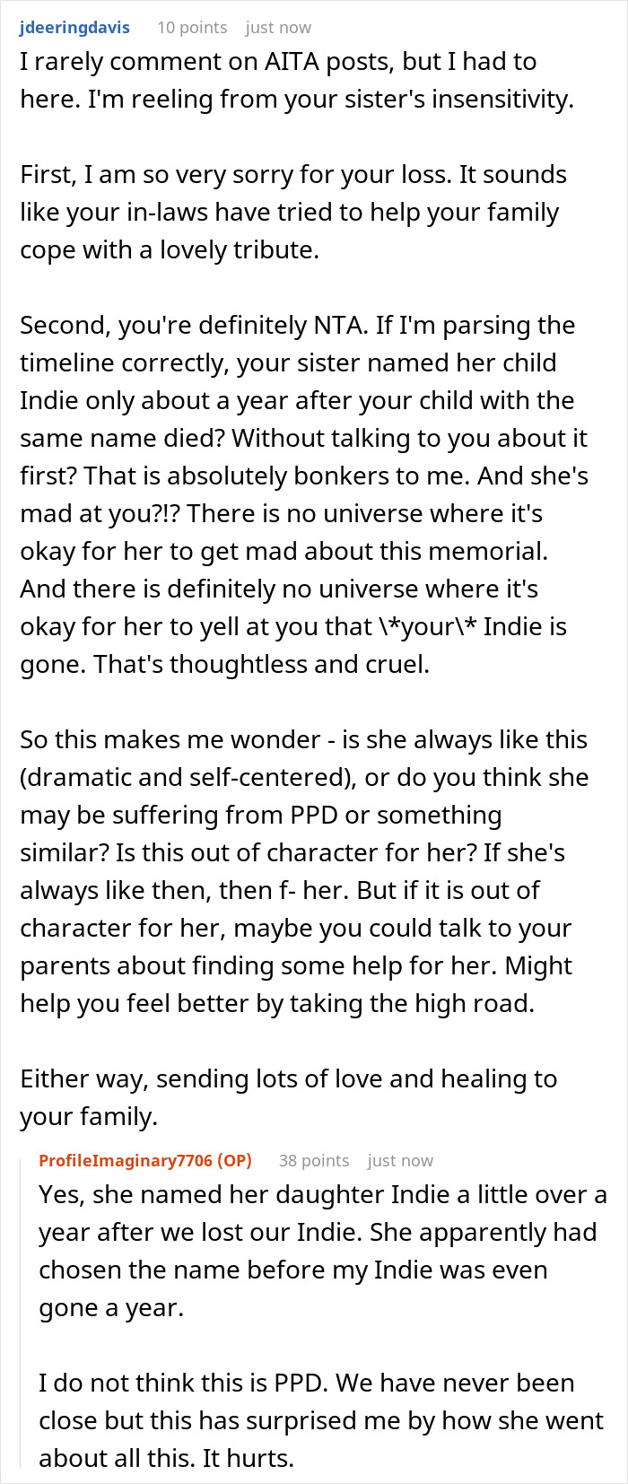 "[Am I The Jerk] For Refusing To Ask My Parents To Take Down A Memorial To My Late Daughter?"