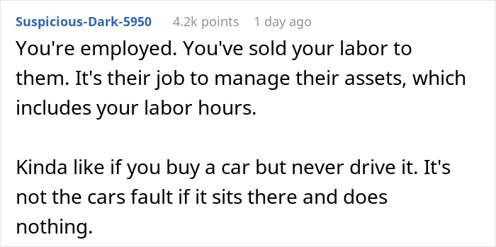Person Worries About Getting Paid To Do Nothing, The Internet Shoves Some Sense Into Them