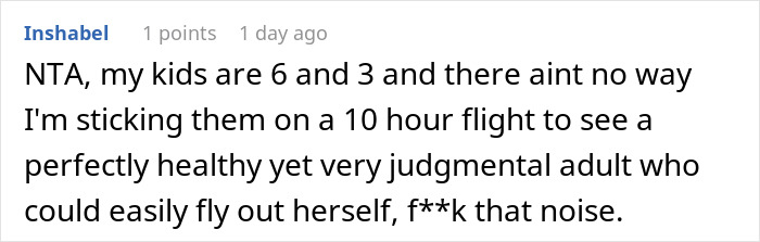 Woman Infuriates Her Parents By Not Going On A 10-Hour Flight So They Can See Their Grandbaby