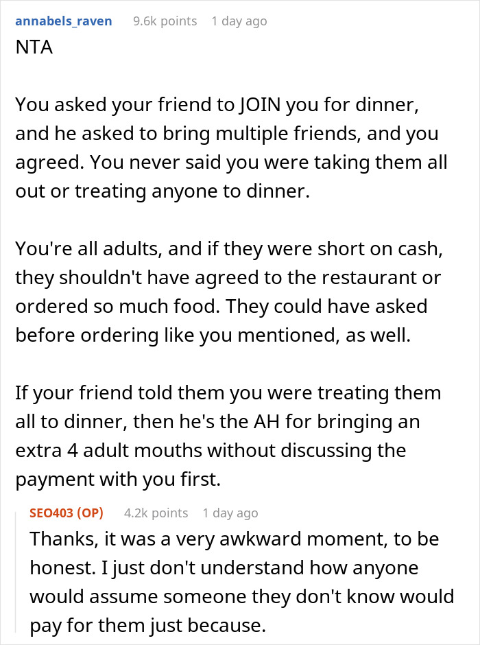 Man Refuses To Pay $825 Bill After Friend&rsquo;s Guests Go Crazy With Ordering