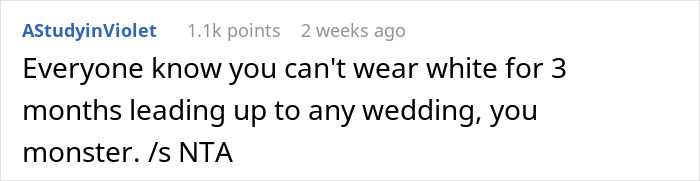 Woman Wears A White Dress For Her Birthday, Enrages Future SIL Whose Wedding Is In Two Weeks