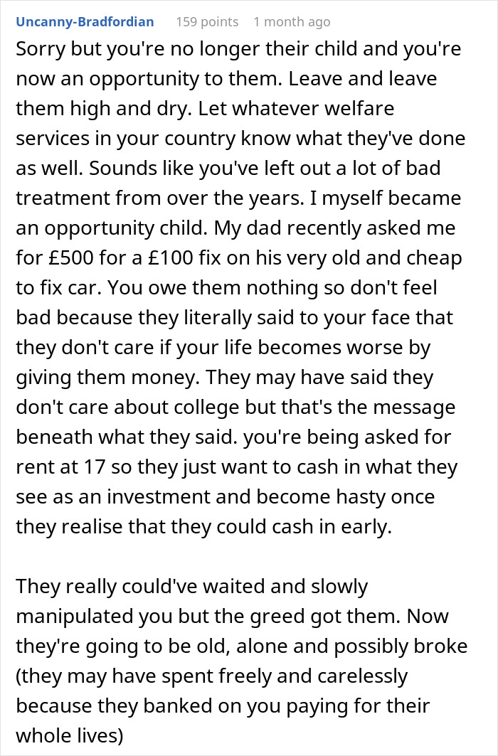 &ldquo;If I Didn&rsquo;t Agree, I Could Leave&rdquo;: Teen Moves Out After Parents Try To Claim Their Money